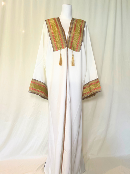 White Abaya - Colorful